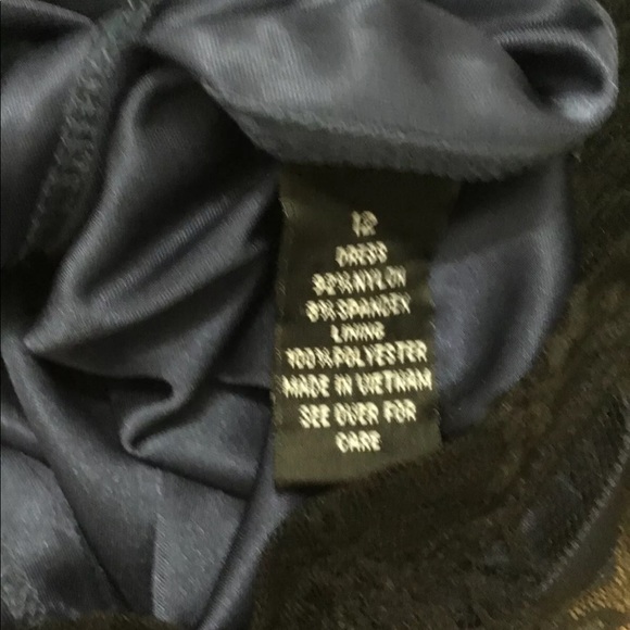NWT ABstudio navy lace cocktail dress 12 - Picture 6 of 7